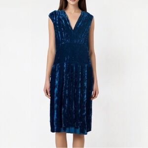 Mariage Crushed Velvet Midi Dress Size 14